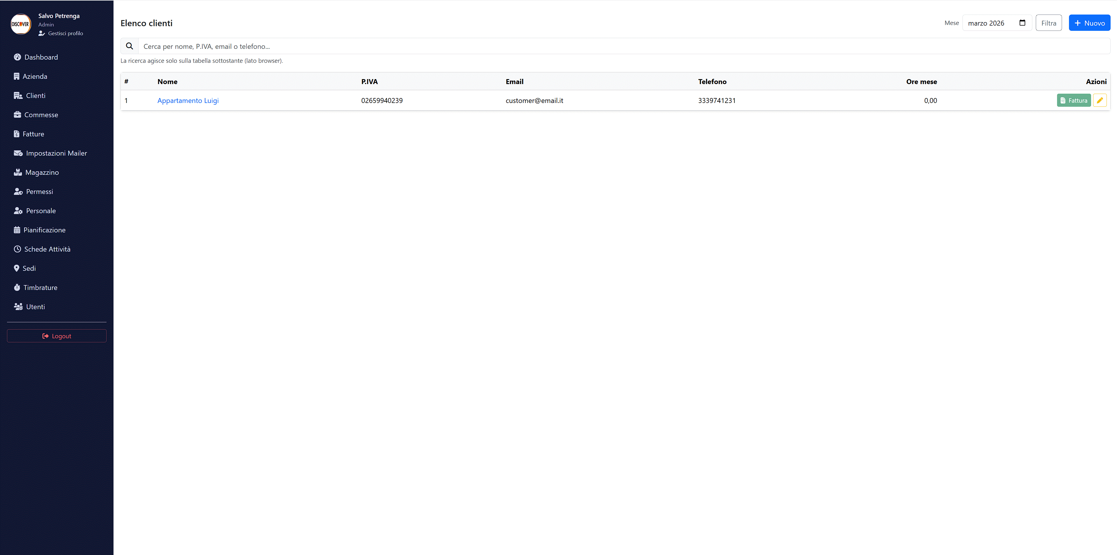Gestionale Impresa di pulizie