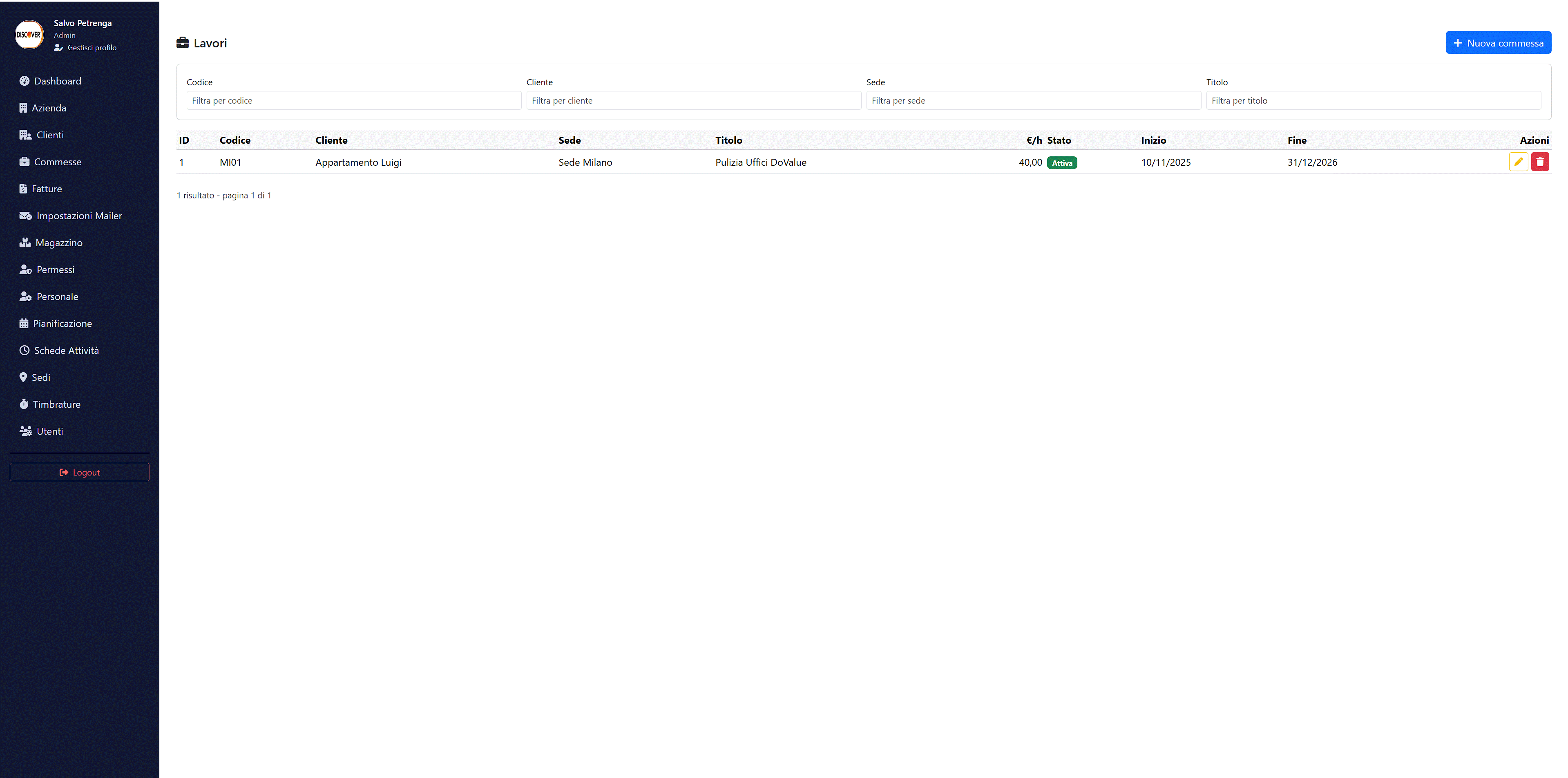 Gestionale Impresa di pulizie