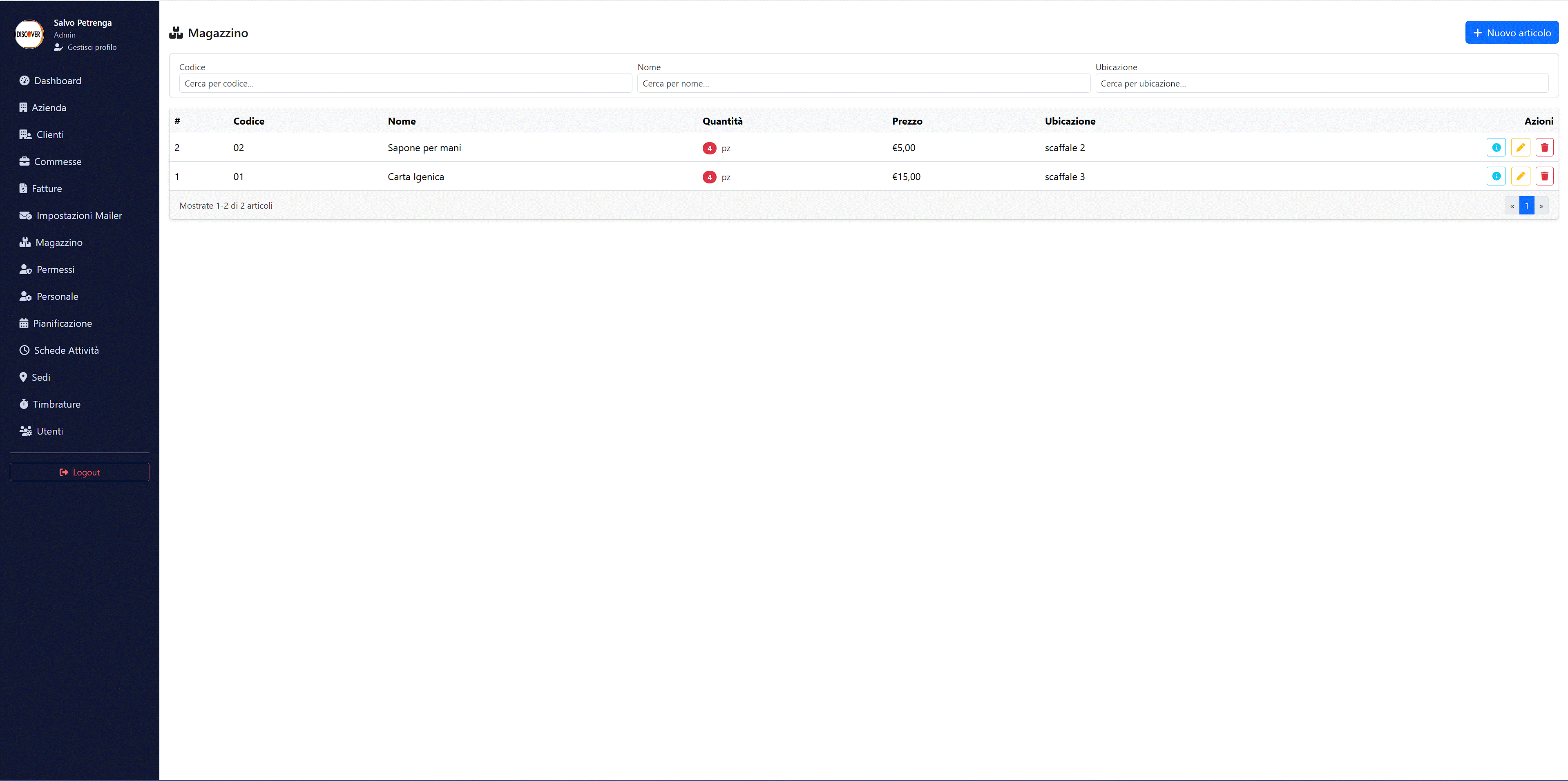 Gestionale Impresa di pulizie