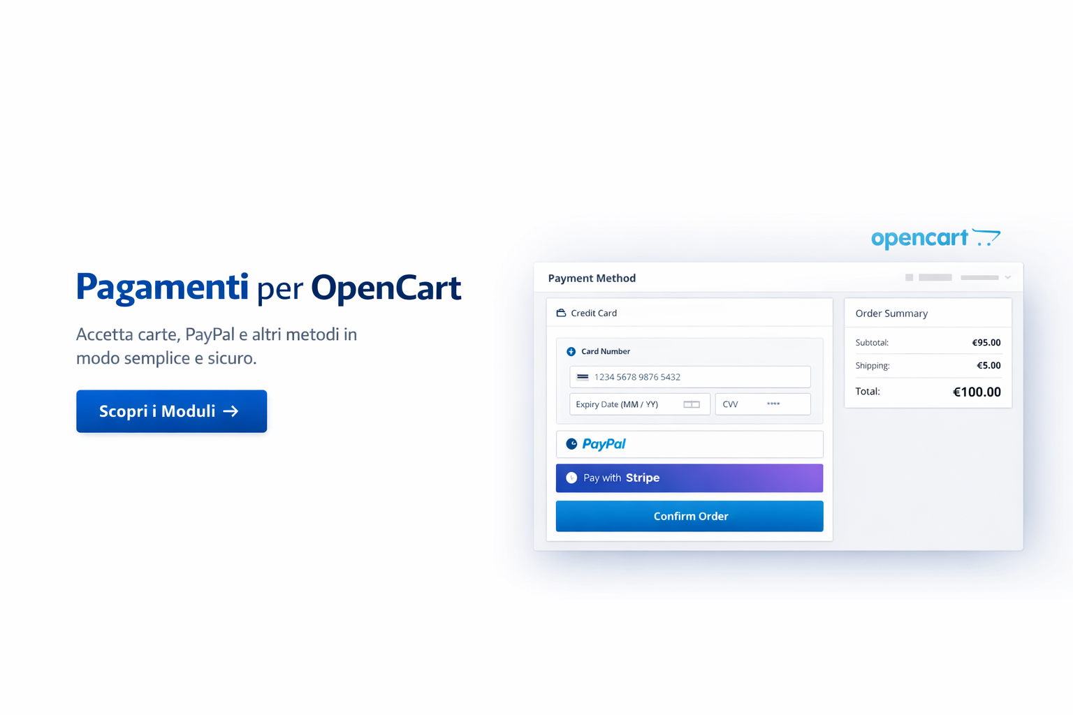 Moduli di Pagamento Opencart
